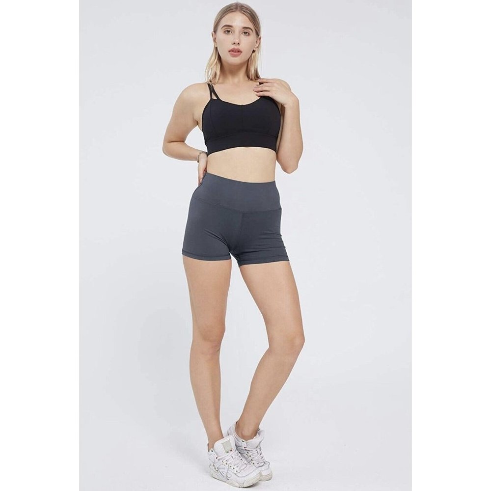 Women’s Butter Soft Yoga Shorts High Waist Comfortable Workout Short Grey, XS